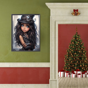 Sweet And Cool Girl 40*50CM(Canvas) Full Round Drill Diamond Painting