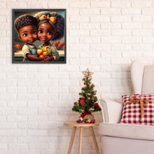 Load image into Gallery viewer, Black Girl 30*30CM(Canvas) Full Round Drill Diamond Painting
