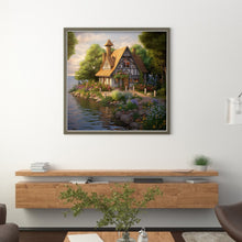 Load image into Gallery viewer, Huancan - Waterside Cottage - 50*50CM 14CT 2 Stamped Cross Stitch
