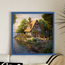 Load image into Gallery viewer, Huancan - Waterside Cottage - 50*50CM 14CT 2 Stamped Cross Stitch
