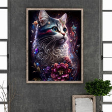 Load image into Gallery viewer, Cat 30*40CM(Canvas) Full Round Drill Diamond Painting
