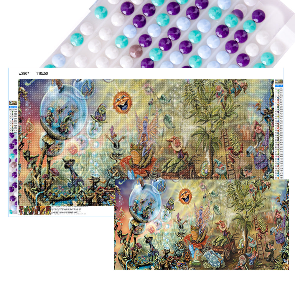 Crazy Wonderland 110*50CM(Canvas) Full Round Drill Diamond Painting