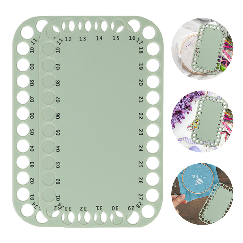 2PCS Sewing Thread Winding Plate Board for /Embroidery Storage 20x12CM (Green)