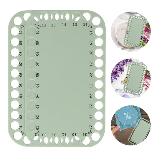 2PCS Sewing Thread Winding Plate Board for /Embroidery Storage 20x12CM (Green)