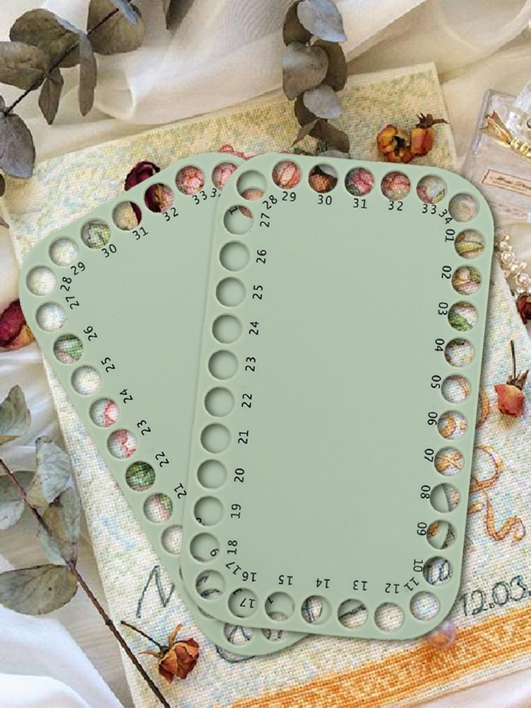 2PCS Sewing Thread Winding Plate Board for /Embroidery Storage 20x12CM (Green)