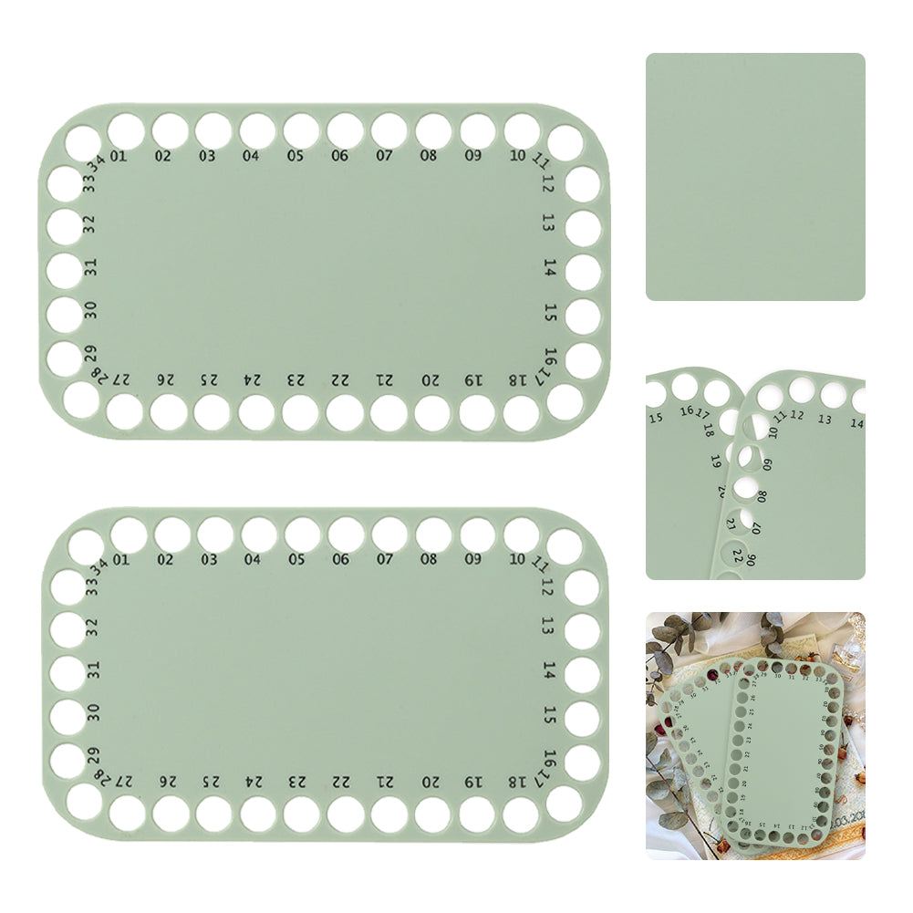 2PCS Sewing Thread Winding Plate Board for /Embroidery Storage 20x12CM (Green)