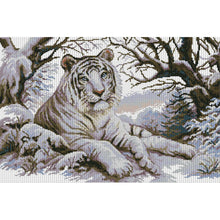 Load image into Gallery viewer, Joy Sunday - Tiger Five - 65*45CM 11CT 3 Stamped Cross Stitch

