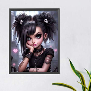 Sweet And Cool Girl 40*50CM(Canvas) Full Round Drill Diamond Painting