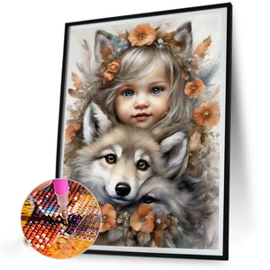 Sweet And Cool Girl 40*50CM(Canvas) Full Round Drill Diamond Painting