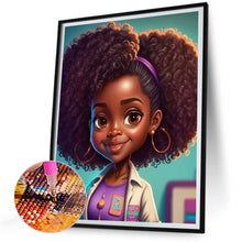 Load image into Gallery viewer, Black Girl 30*40CM(Canvas) Full Round Drill Diamond Painting
