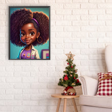 Load image into Gallery viewer, Black Girl 30*40CM(Canvas) Full Round Drill Diamond Painting
