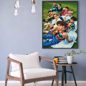 Exo 30*40CM(Canvas) Full Round Drill Diamond Painting