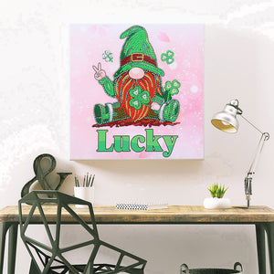 Gnome 30*30CM(Canvas) Partial Special Shaped Drill Diamond Painting