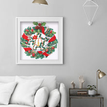 Load image into Gallery viewer, Christmas Wreath 35*35CM(Canvas) Partial Special Shaped Drill Diamond Painting
