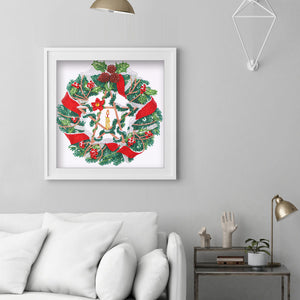 Christmas Wreath 35*35CM(Canvas) Partial Special Shaped Drill Diamond Painting