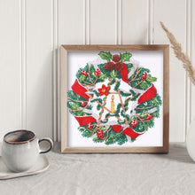 Load image into Gallery viewer, Christmas Wreath 35*35CM(Canvas) Partial Special Shaped Drill Diamond Painting
