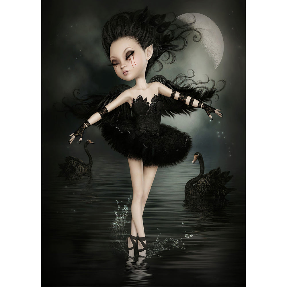 Big-Eyed Doll 30*40CM(Canvas) Full Round Drill Diamond Painting