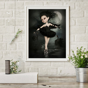 Big-Eyed Doll 30*40CM(Canvas) Full Round Drill Diamond Painting