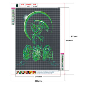 Alien 30*40CM(Canvas) Full Round Drill Diamond Painting