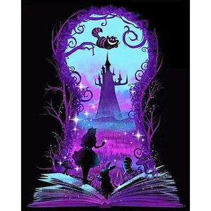 Silhouette Castle 40*50CM(Canvas) Full Round Drill Diamond Painting