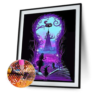 Silhouette Castle 40*50CM(Canvas) Full Round Drill Diamond Painting