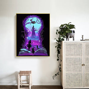 Silhouette Castle 40*50CM(Canvas) Full Round Drill Diamond Painting