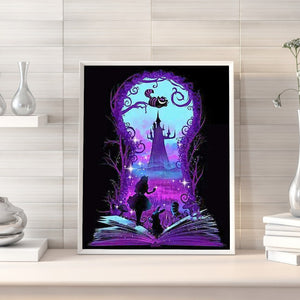 Silhouette Castle 40*50CM(Canvas) Full Round Drill Diamond Painting