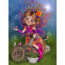 Load image into Gallery viewer, Big-Eyed Girl 30*40CM(Canvas) Full Round Drill Diamond Painting

