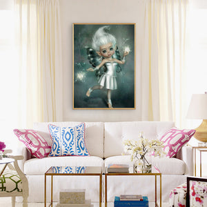 Big-Eyed Girl 30*40CM(Canvas) Full Round Drill Diamond Painting