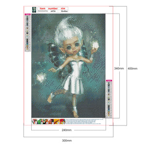 Big-Eyed Girl 30*40CM(Canvas) Full Round Drill Diamond Painting