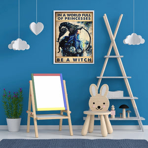 Retro Witch Poster 30*40CM(Canvas) Full Round Drill Diamond Painting