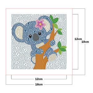 Little Koala 18*18CM(Canvas) Full Round Drill Diamond Painting