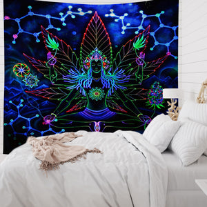 Meditating Buddha - 100*75CM Polyester printed tapestry