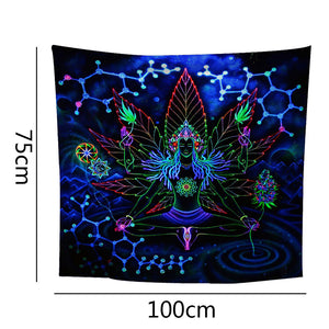 Meditating Buddha - 100*75CM Polyester printed tapestry