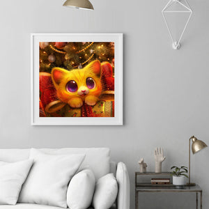 Cute Cat 30*30CM(Canvas) Full Round Drill Diamond Painting