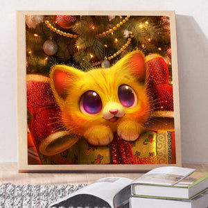 Cute Cat 30*30CM(Canvas) Full Round Drill Diamond Painting