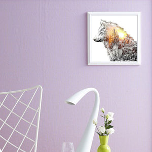 Wolf 40*40CM(Canvas) Full Round Drill Diamond Painting