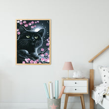 Load image into Gallery viewer, Black Cat 30*40CM(Canvas) Full Round Drill Diamond Painting

