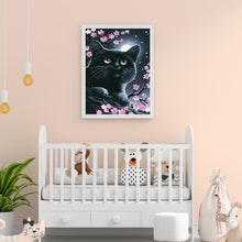 Load image into Gallery viewer, Black Cat 30*40CM(Canvas) Full Round Drill Diamond Painting
