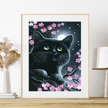 Load image into Gallery viewer, Black Cat 30*40CM(Canvas) Full Round Drill Diamond Painting
