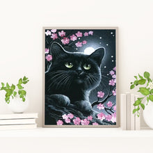 Load image into Gallery viewer, Black Cat 30*40CM(Canvas) Full Round Drill Diamond Painting
