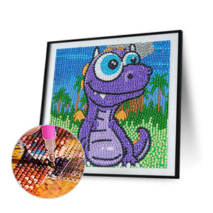 Dinosaur 15*15CM(Canvas) Full Round Drill Diamond Painting