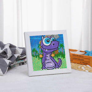 Dinosaur 15*15CM(Canvas) Full Round Drill Diamond Painting