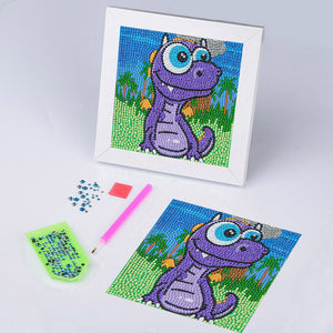 Dinosaur 15*15CM(Canvas) Full Round Drill Diamond Painting