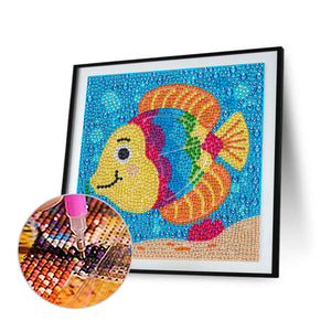 Ocean Fish 15*15CM(Canvas) Full Round Drill Diamond Painting