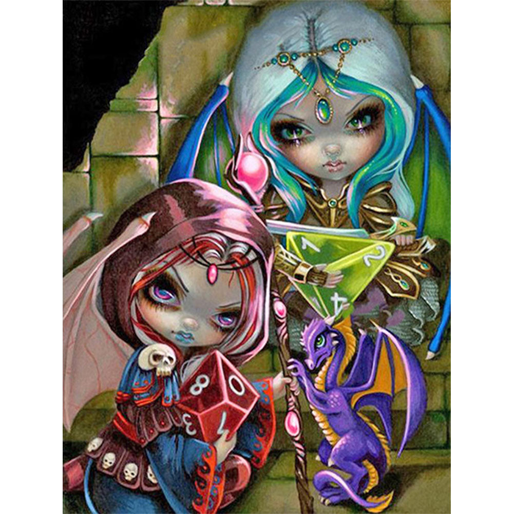 Big-Eyed Doll 50*60CM(Picture) Full Square Drill Diamond Painting