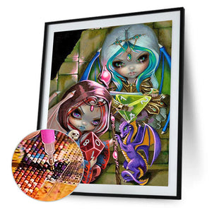Big-Eyed Doll 50*60CM(Picture) Full Square Drill Diamond Painting