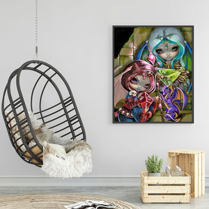 Big-Eyed Doll 50*60CM(Picture) Full Square Drill Diamond Painting
