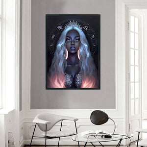 Yishu - Goddess Of The Northern Constellations - 50*70CM 11CT 3 Stamped Cross Stitch