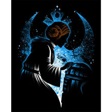 Load image into Gallery viewer, DIY - Silhouette - Star Wars Princess Leia And R2-D2 Machine - 40*50CM 11CT 3 Stamped Cross Stitch

